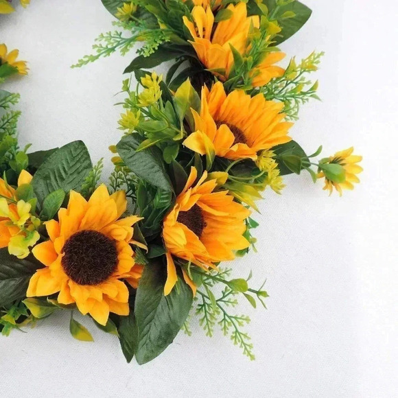 Sunflower Wreath Faux Floral Wreath - Picture 2 of 4